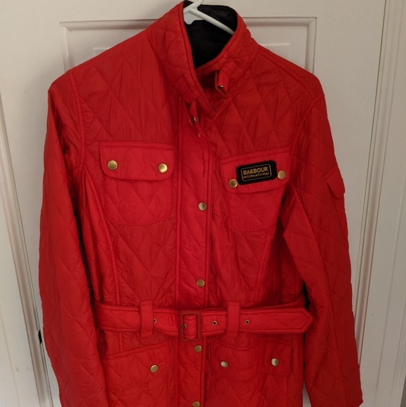 Barbour Jackets & Blazers - Barbour Women's Quilted Coat - red, size 8
